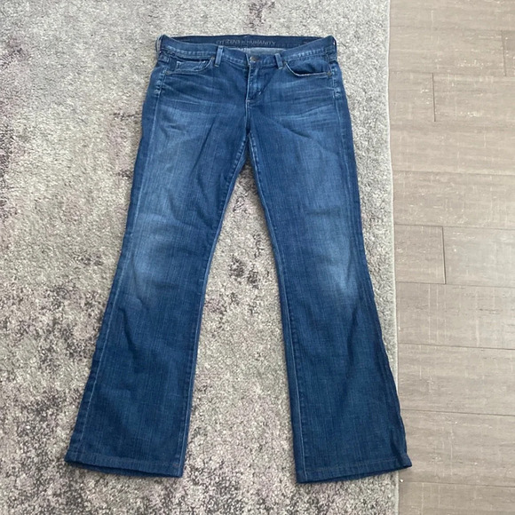 Citizens of Humanity Women's Dita Petite Bootcut Leg Blue Denim Jeans Sz 28 - Picture 1 of 7